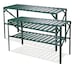 image 1 of Set of 2 Traditional Greenhouse 2 Tier Garden Staging Green 126cm | Green | Green | 1