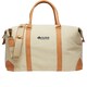 image 1 of Vinga Bosler Recycled Canvas Duffle Bag - Beige - One Size | Brown | One Size