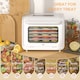 image 4 of HOMCOM Digital Food Dehydrator with 6 Stainless Steel Tray, 350W Food Dryer Machine with LED Touch Panel, Adjustable Temperature, 48H Timer for Drying Fruit, Meat, Vegetable, Jerky, Pet Treat, White