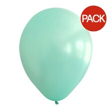 Kalisan Latex Retro Balloons (Pack of 100) - Sea Green - One Size