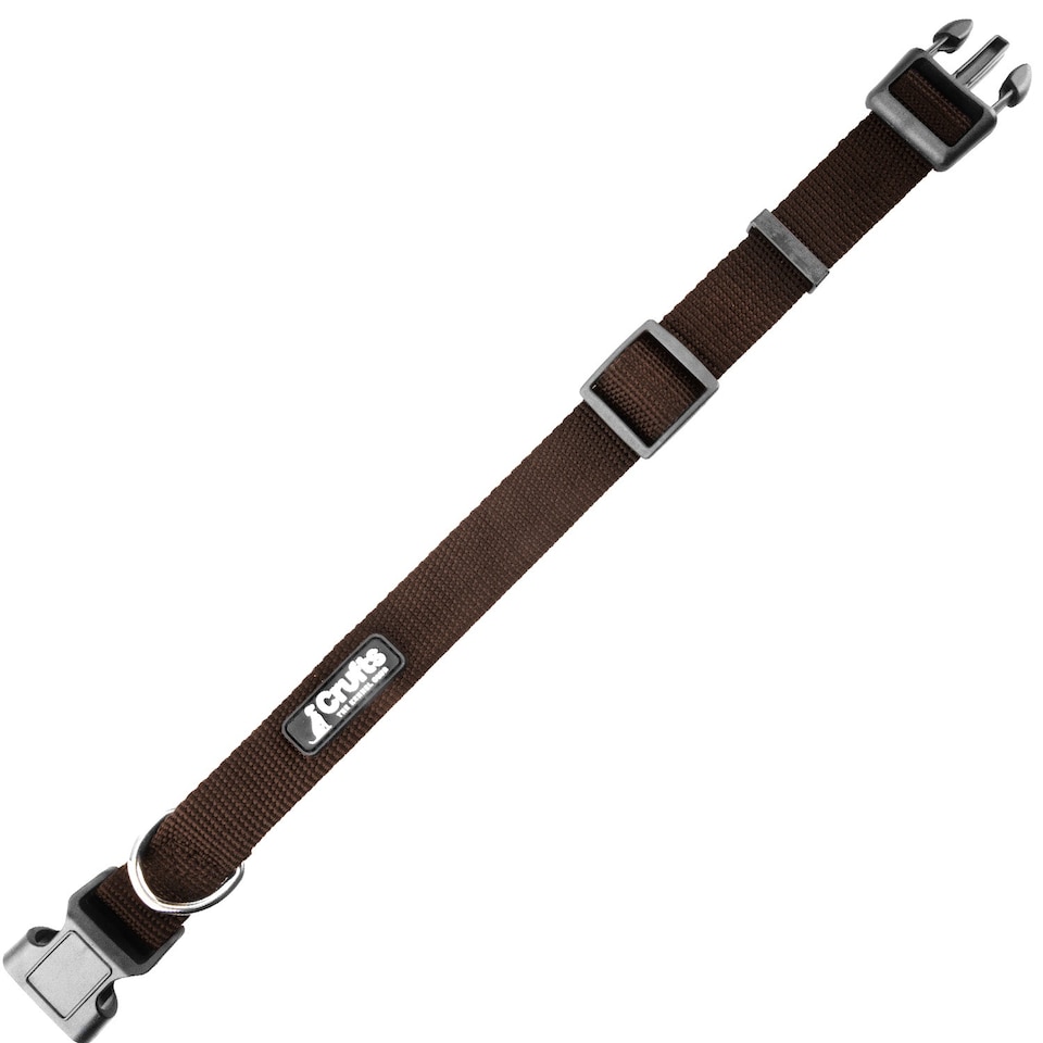image 1 of Crufts Medium Taupe Nylon Dog Collar, Adjustable 35cm