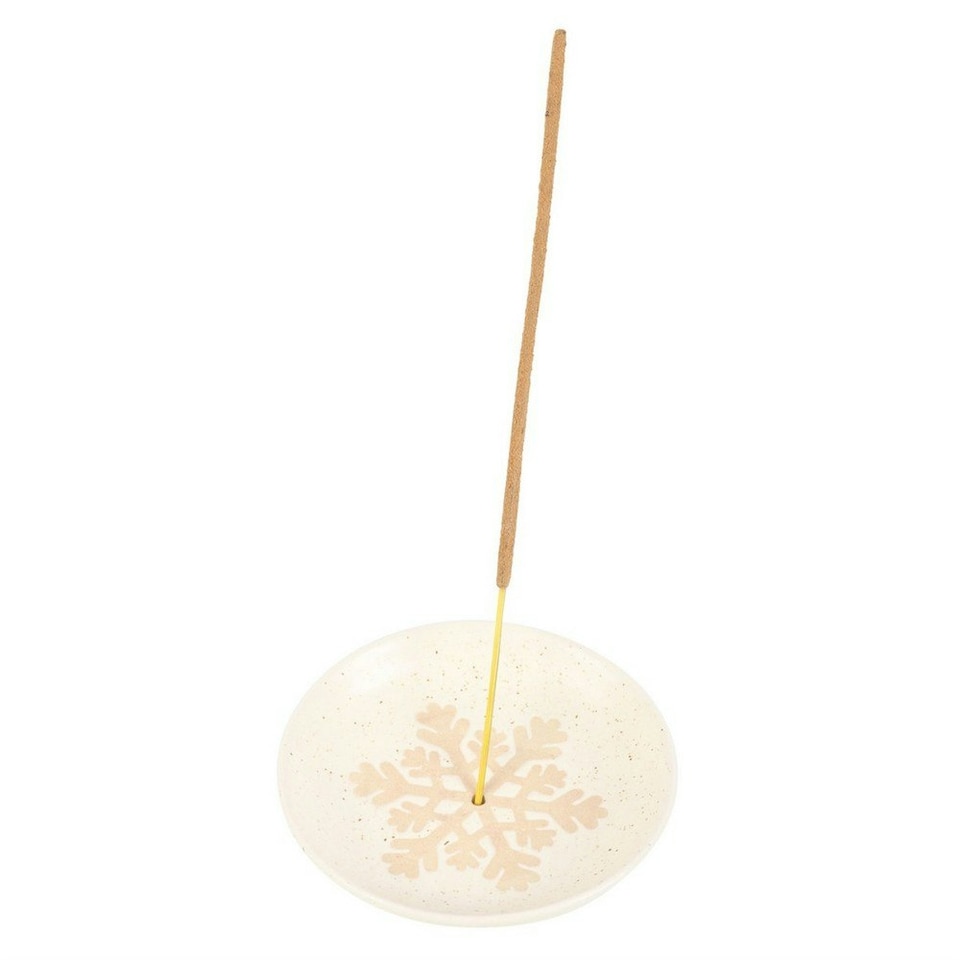 image 1 of Something Different Snowflake Incense Holder - Off White - One Size