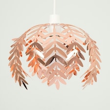 ValueLights Pinnate Copper Ceiling Pendant Light Shade with LED Bulb Copper
