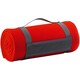 image 2 of SOLS Plaid Pill Resistant Fleece Blanket - Red - ONE