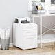 image 2 of Vinsetto Lockable File Cabinet with 3 Drawers, Vertical Office Drawer for A4, Letter, Legal Size, Anti-tilt Design, Pre-Assembled Body, White