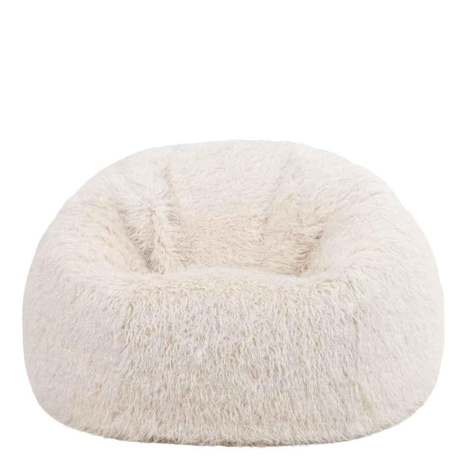 image 1 of icon Kingston Classic Faux Fur Bean Bag Chair Natural