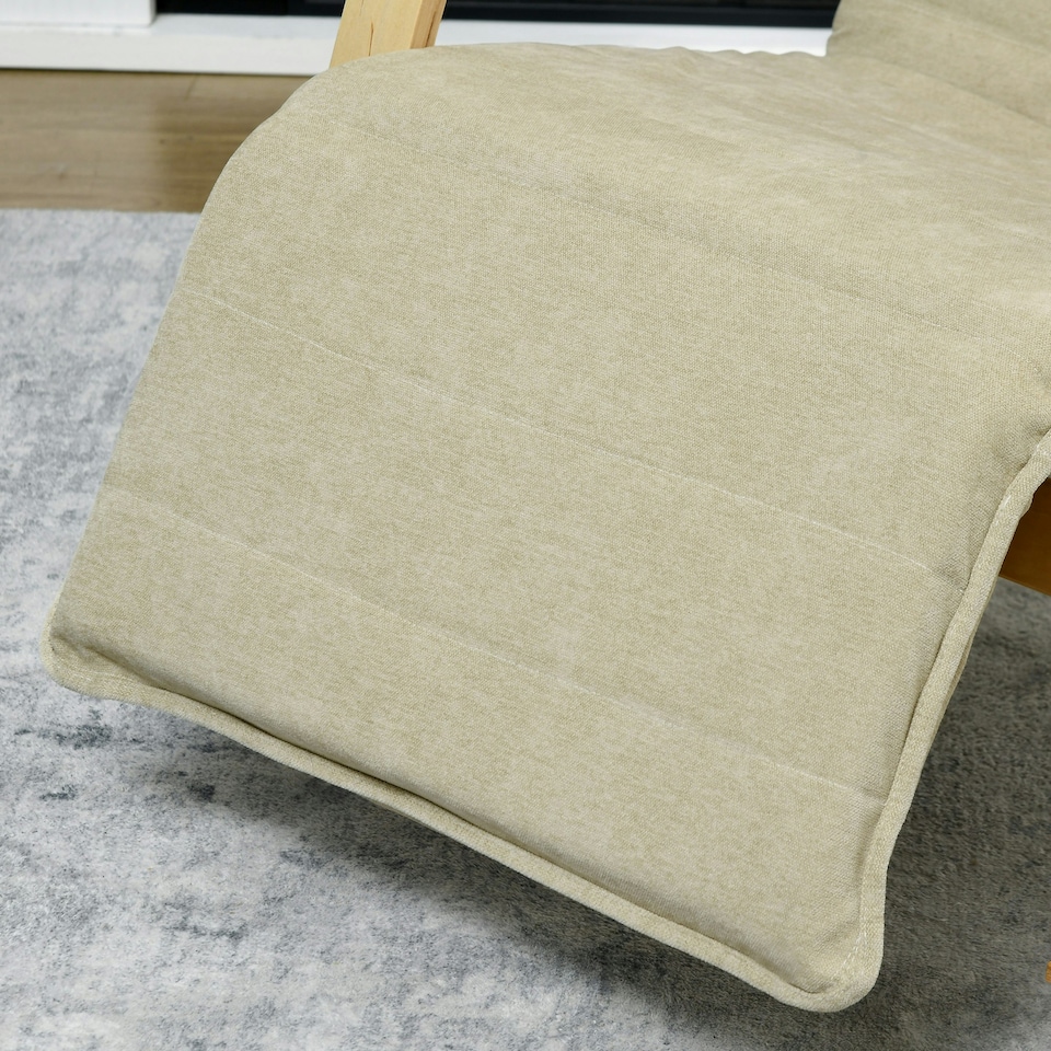image 1 of HOMCOM Rocking Chair Recliner Armchair with Adjustable Footrest