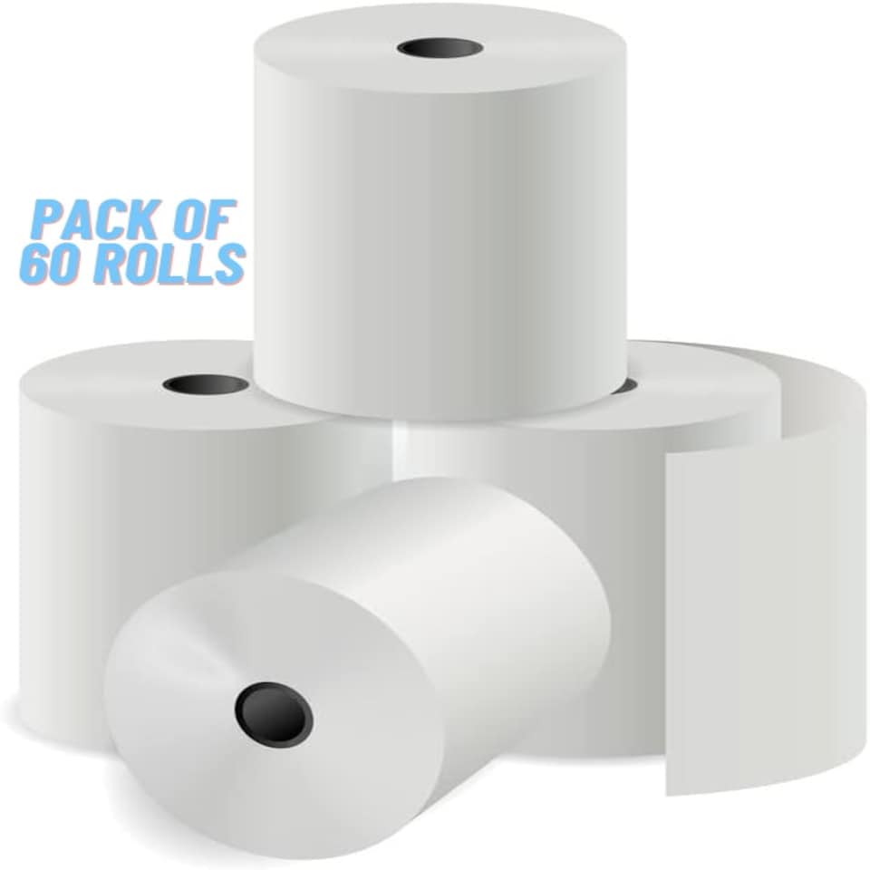 image 1 of Straame Pack of 60, 80x80mm Premium Thermal Till Roll