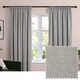 image 1 of Furn Soft Chenille Blackout Pencil Pleat Curtain Pair, 168cm width x 229cm drop | Silver | Silver | 1