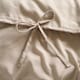 image 4 of OHS Bow Tie Solid Dye Duvet Cover Set Bedding with Pillowcase | Gold | Natural | King