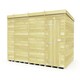 image 1 of 13 x 8 Feet Pent Shed - Single Door Without Windows - Wood - L231 x W387 x H201 cm Brown