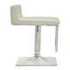 image 3 of Interiors by Premier Baina White And Chrome Bar Stool With Square Base