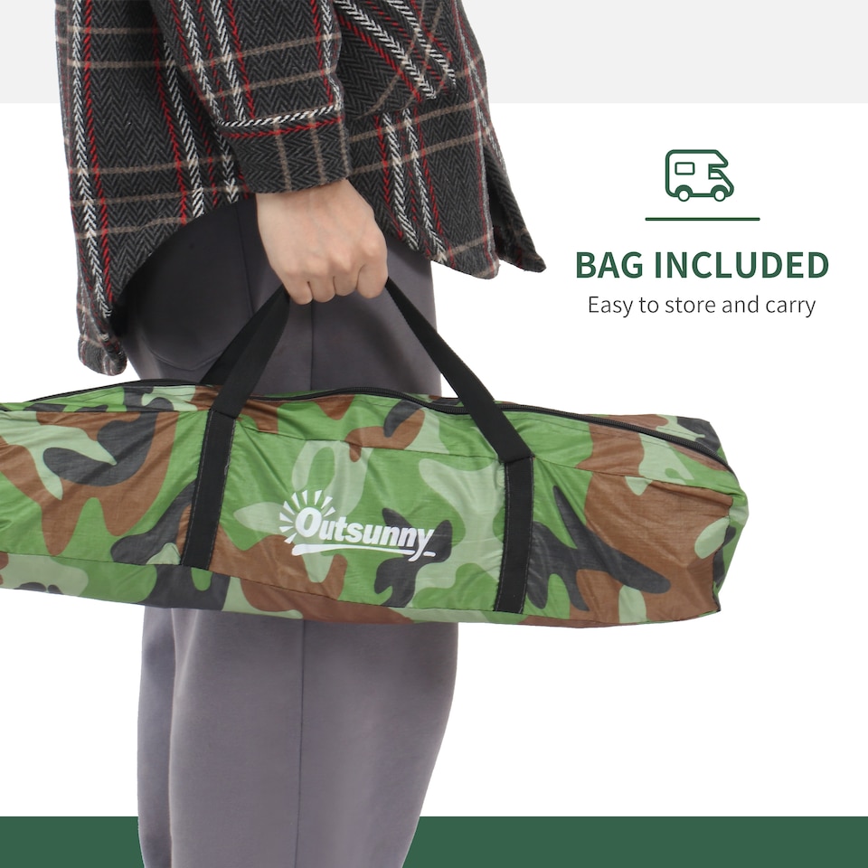 image 1 of Outsunny Camping Tent for 2 Person Dome Tent with Storage Pocket Multicoloured