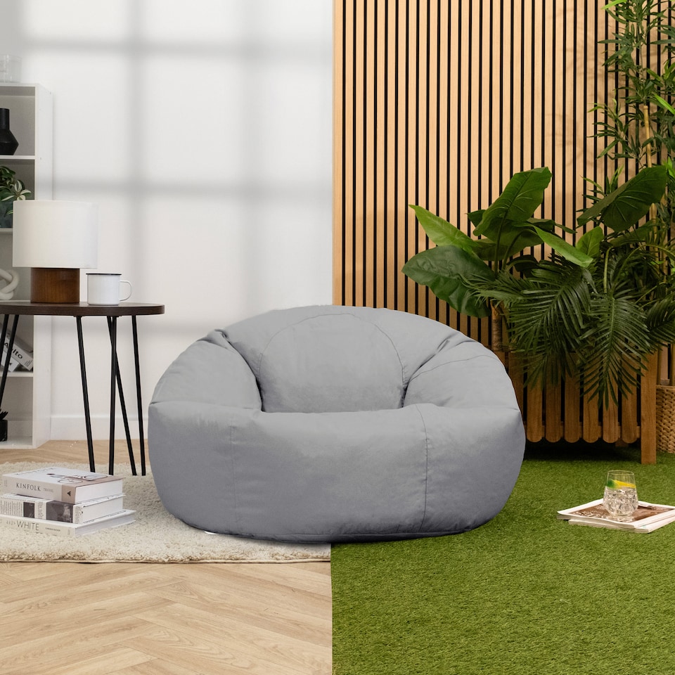 image 1 of Icon Kingston Adult Classic Indoor Outdoor Bean Bag, Grey