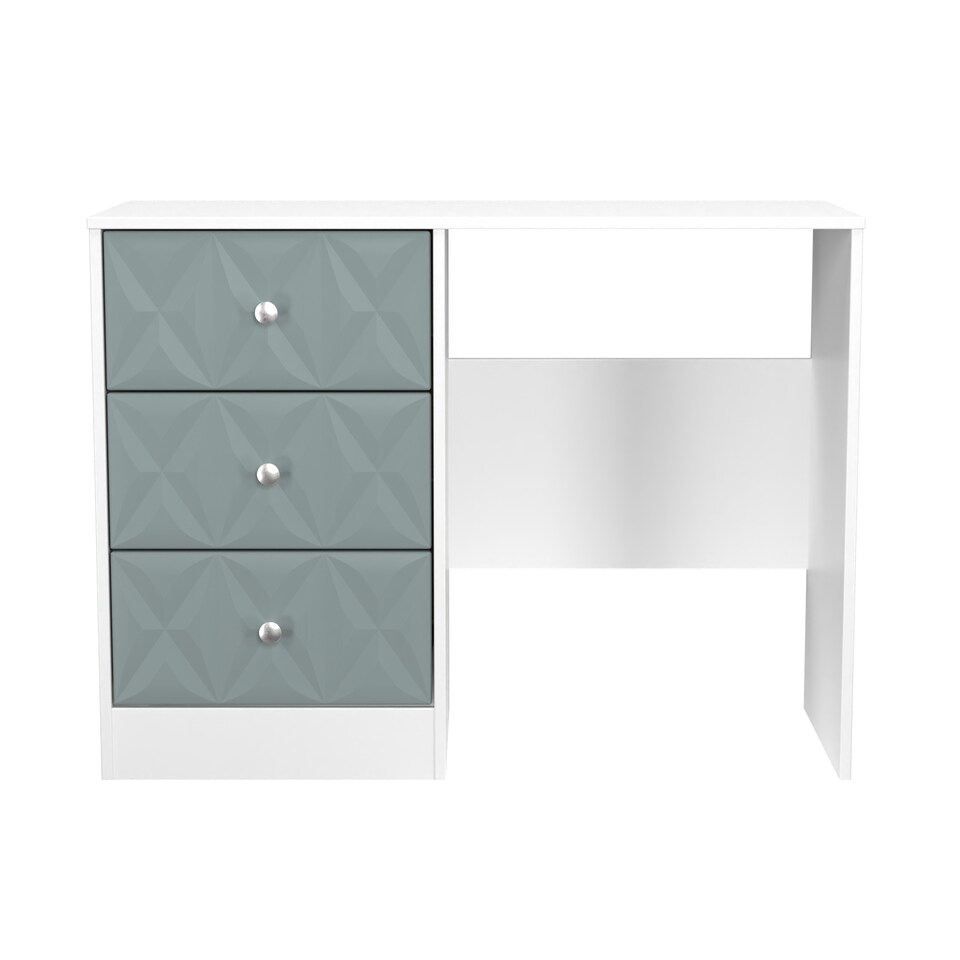 image 1 of Memphis 3 Drawer Vanity in Duck & White Matt (Ready Assembled) | Blue | Duck & White Matt