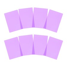 Pack of 8 A5 Plain Purple Dyslexia Overlay Reading Sheets - PET Material, Rounded Corners | Purple | Purple