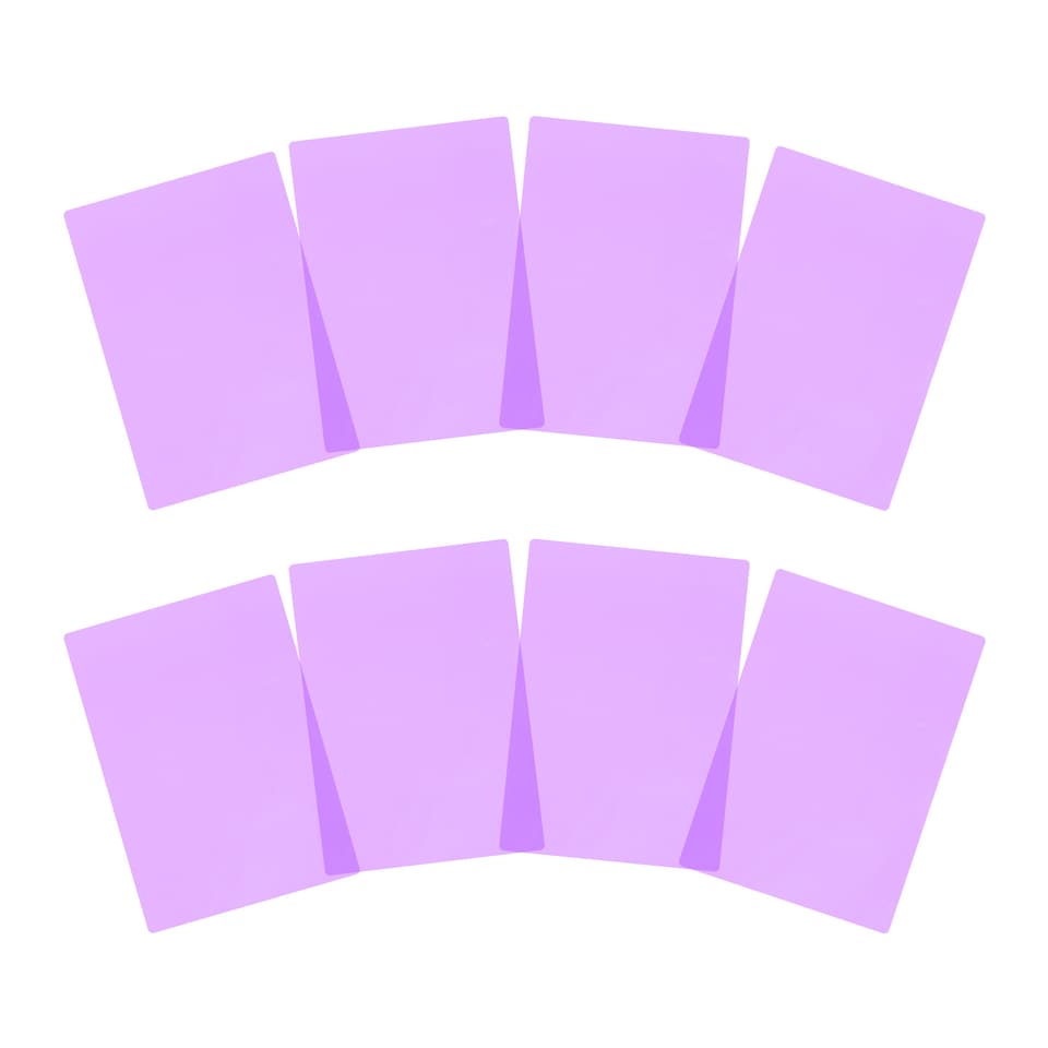 image 1 of Pack of 8 A5 Plain Purple Dyslexia Overlay Reading Sheets  - PET Material, Rounded Corners | Purple | Purple