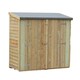 image 1 of Overlap 6 x 3 Feet Pressure Treated Pent Shed Double Door | Brown