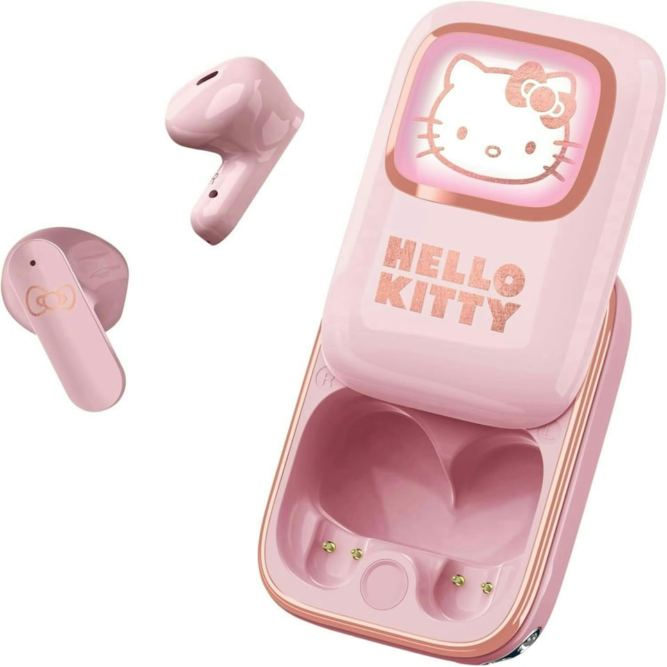 image 1 of OTL Hello Kitty Slide Open TWS Earphones Pink
