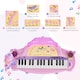 image 3 of HOMCOM 32 Keys Kids Mini Electronic Keyboard Musical Instrument Educational Game Toy Children Grand Piano Stool Micropho