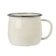image 4 of Argon Tableware Coloured Enamel Belly Mugs - 375ml - Cream/Grey - Pack of 6 | Cream | Cream/Grey