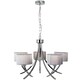 image 1 of Justina 5 Light Polished Chrome Chandelier with Silver String Shade