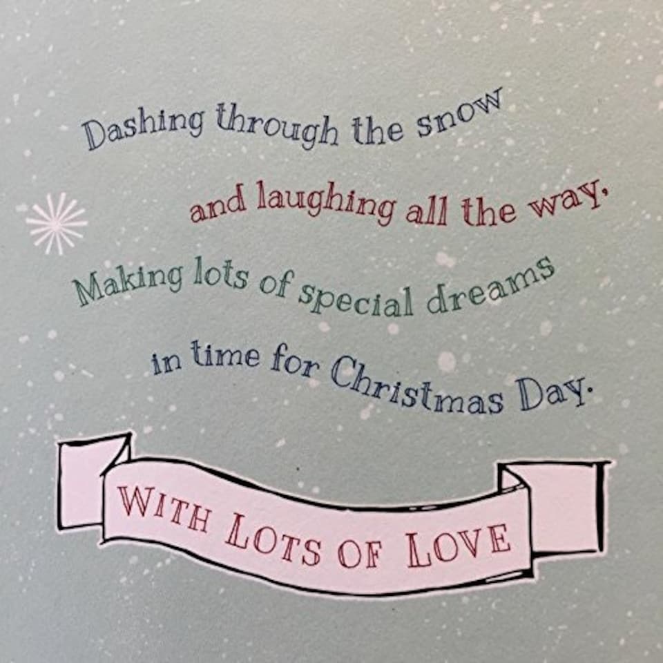 image 1 of TRADITIONAL GODSON MALE CUTE NICE VERSE GLITTER CHRISTMAS GREETING CARD