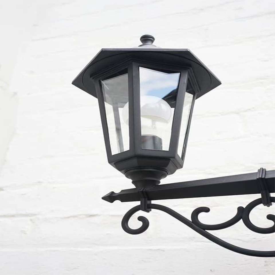 image 1 of ValueLights Mayfair 3 Way Black Outdoor Lamp Post Light | Black