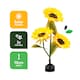 image 2 of Gardenwize Sunflower Solar Stake Lights with 3 Sunflower Heads