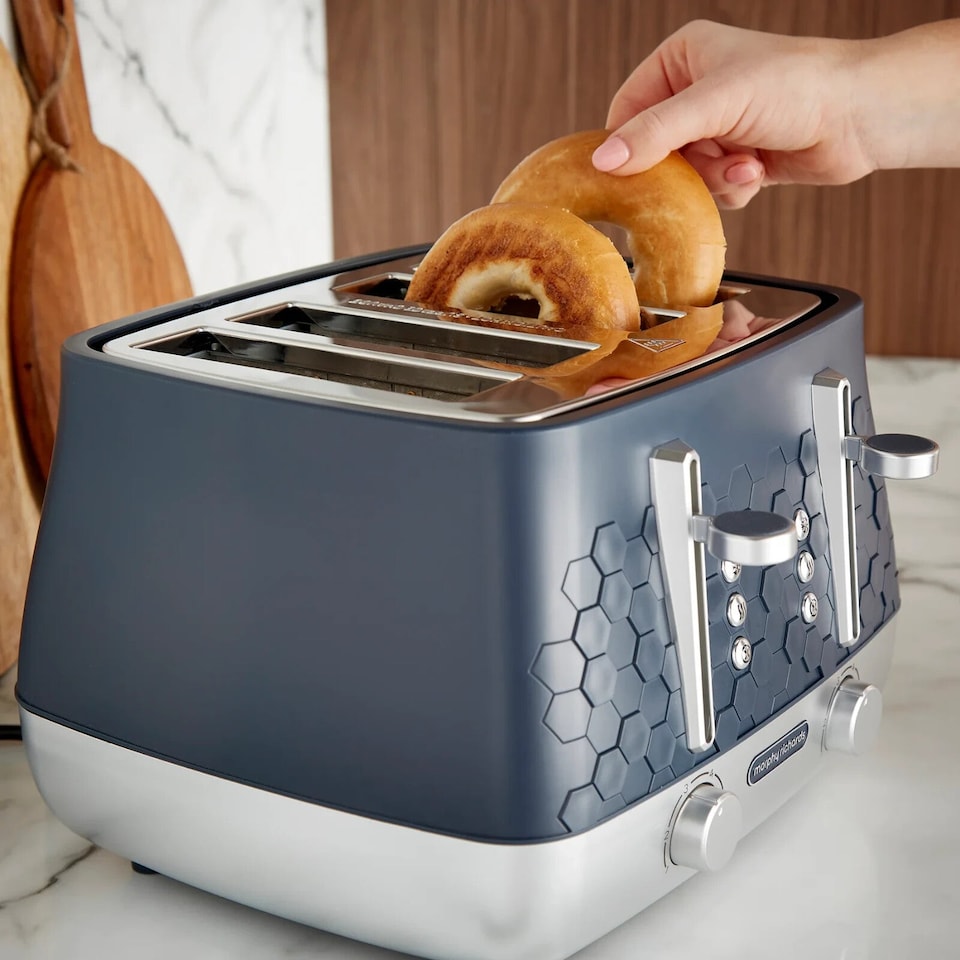 image 1 of Morphy Richards Cassini 4-Slice Toaster Moonless Night | Black | Silver