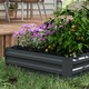 image 6 of Outsunny Set of 2 Raised Garden Bed Galvanised Planter Box Easy Setup Dark Grey