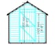 image 4 of Overlap 8 x 6 Feet Pressure Treated Value Range Shed Single Door | Grey