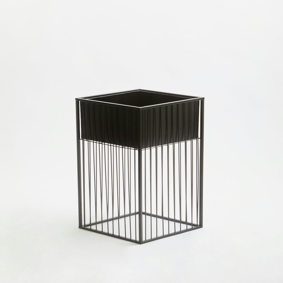 image 1 of Interiors by Premier Versatile Design Floor Standing Planter, Robust Constructed Large Flower Pot For Garden, Easy To Maintain Pot Black