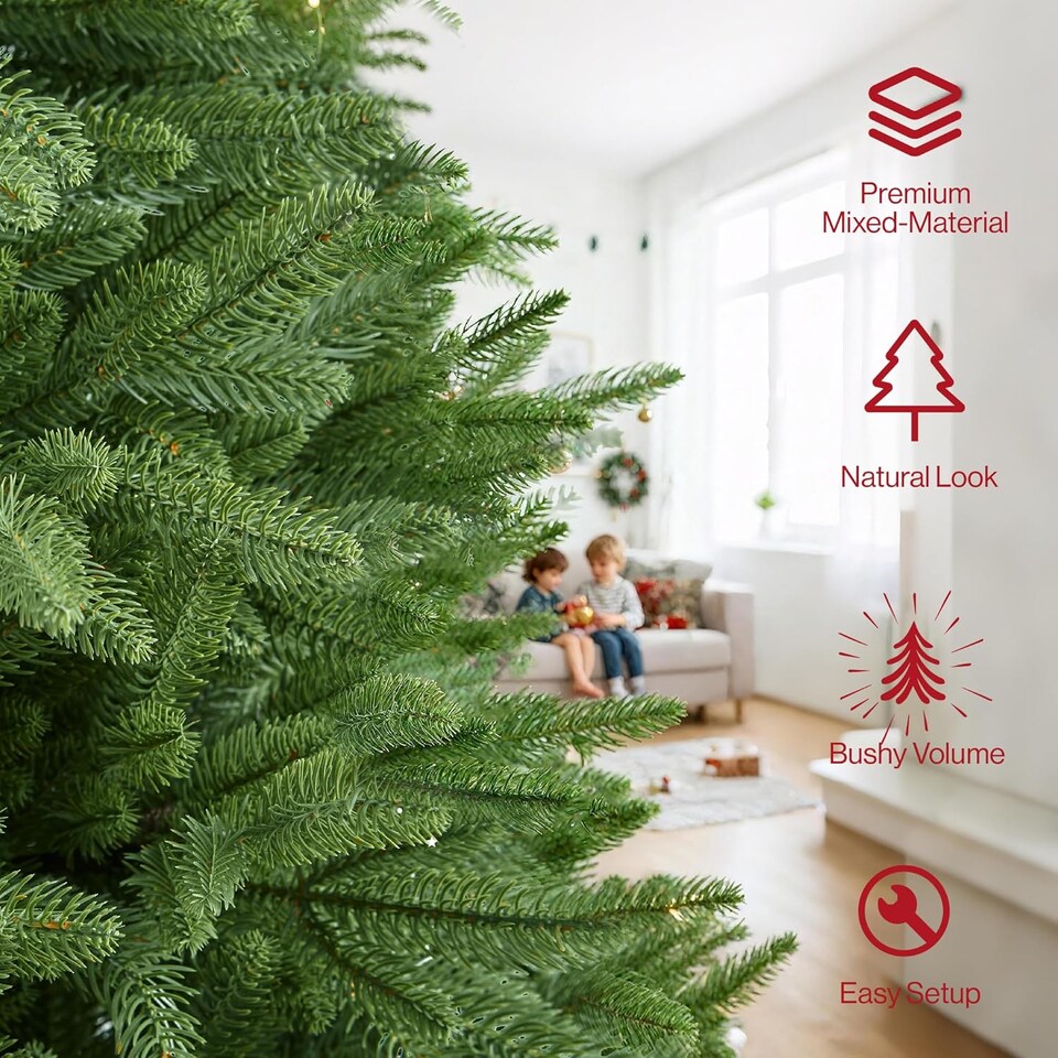 image 1 of 3ft Artificial Christmas Pine Tree 100% PE Injection Moulded