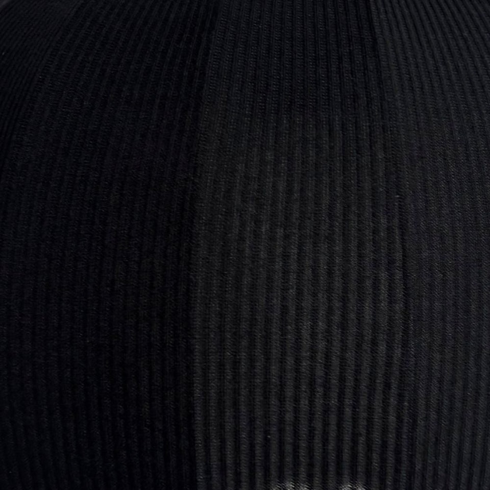 image 1 of CGC Lila Black Rounded Ribbed Stretch Cotton Lampshade