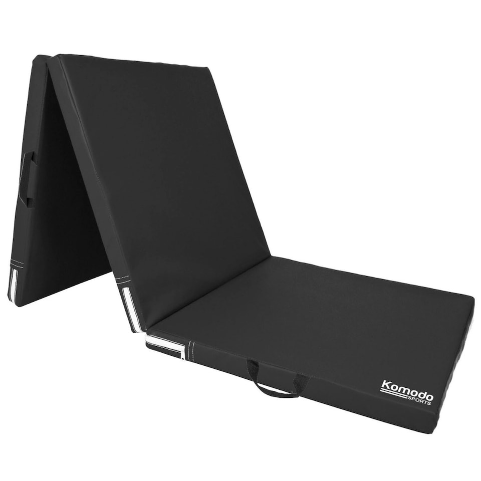 image 1 of Komodo Tri Folding Yoga Mat - Black