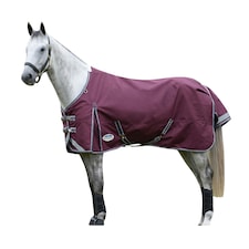 Weatherbeeta Comfitec Plus Dynamic II Standard-Neck Lightweight Horse Turnout Rug - Maroon/Grey/White - 5´ 6"