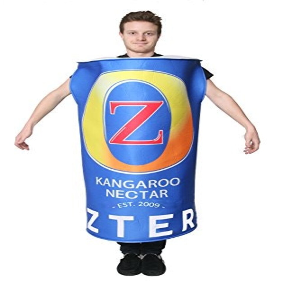 image 1 of Ozters Beer Can Costume – Novelty Fancy Dress Outfit for Adults Blue | One Size