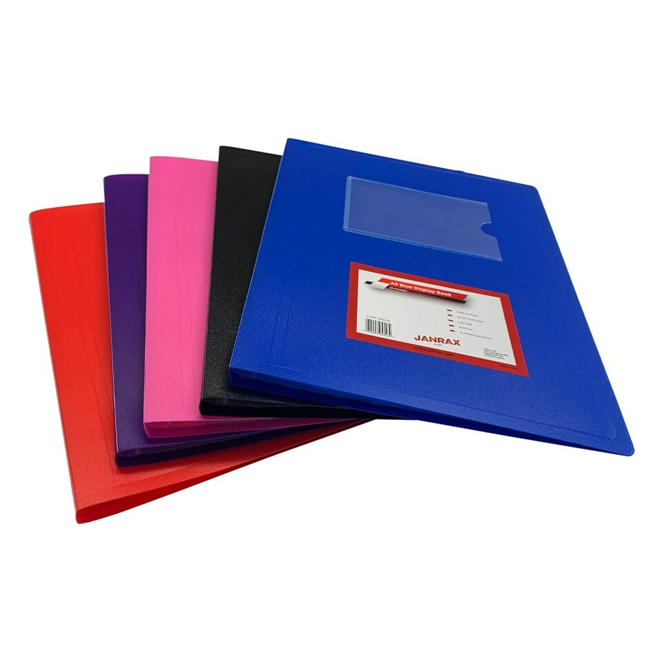 image 1 of A5 Black Flexible Cover 20 Pocket Display Book