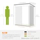 image 7 of Outsunny Steel Garden Shed, Small Lean-to Shed for Bike, 5x3 ft, Grey
