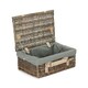 image 4 of 36cm Antique Wash Wicker Picnic Basket with Lining Grey | Grey | One Size