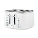 image 1 of GEEPAS 4-Slice 'Diamond' Bread Toaster White