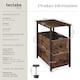 image 6 of Bedside Table Tullamore - 2 shelves and 2 drawers | Brown | Industrial wood dark, rustic | 49,50 x 30 x 61,50 cm | 1