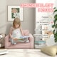image 5 of AIYAPLAY Kids Sofa Bed, Folding Toddler Armchair Recliner Couch Pink Pink