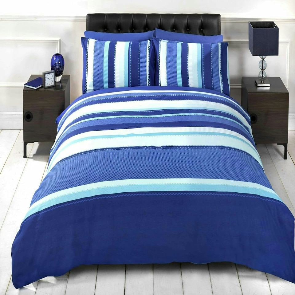 Detroit Striped Duvet Cover Set - Double