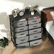 image 8 of HOMCOM Fabric Chest of Drawers, 10 Drawer Dresser for Bedroom, Charcoal Grey Grey