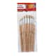 image 1 of Pack of 12 Assorted Size Wooden Round Handle Bristle Hair Artist Paint Brush Set