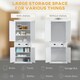 image 5 of HOMCOM Freestanding Kitchen Pantry Cupboard Storage Cabinet with Doors White