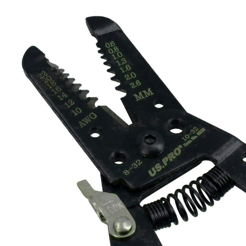 image 1 of 7" Curved Handle Electrical Wire Strippers and Cutters for Wire 0.6mm - 2.6mm
