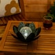 image 1 of ValueLights Black Solar Powered Outdoor Waterlily Lotus Flower Decoration Garden Light